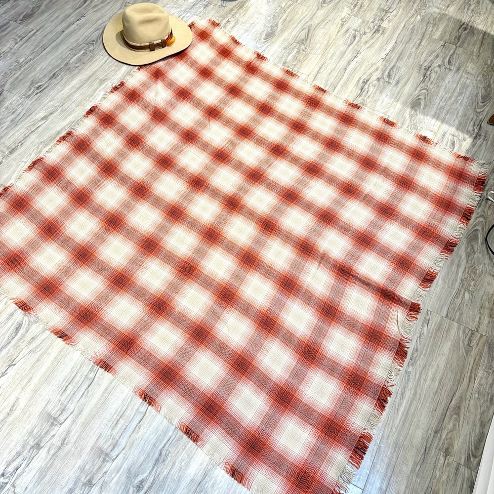 Farmhouses vibe boho plaid blanket scarf w cabin cottage vibe - Picture 8 of 16